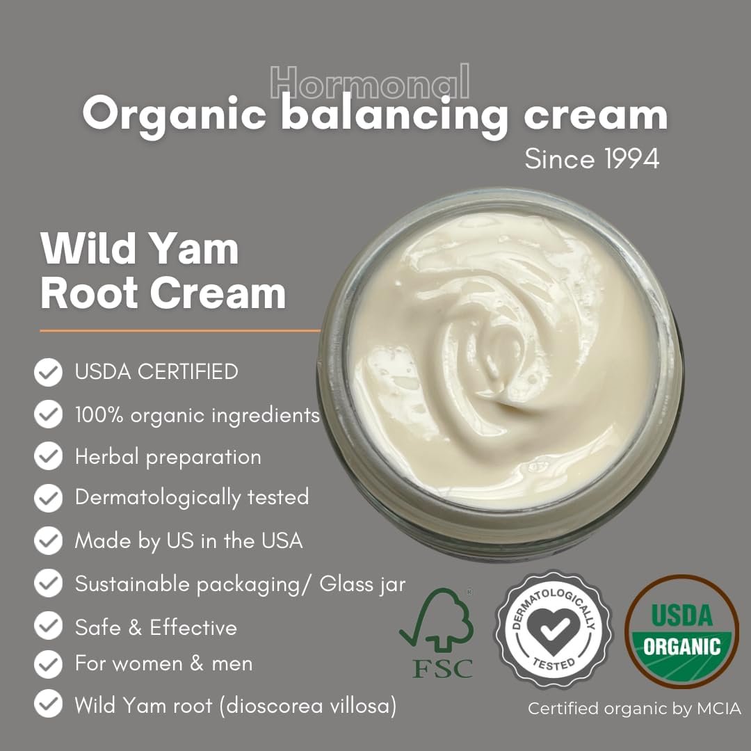 Indian Meadow Herbals Wild Yam Root Cream (2oz) - USDA Certified Organic Balancing Cream for PMS & Menopause Relief - Estrogen & Progesterone-Free. Woman-owned & Operated Since 1994. - Image 4