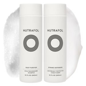 Nutrafol Shampoo and Conditioner, Cleanse and Protect Hair and Scalp, Improves Hair Volume, Strength and Texture, Physician-formulated for Thinning Hair, Color Safe – 8.1 Fl Oz Bottle