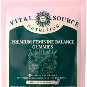 Vital Source Nutrition Vaginal Probiotic Gummies for Women – pH Balance and Immune Defense, Support Healthy Odor and Vaginal Flora – Vegan, Gluten-Free – Hawaiian Pineapple – 60 Gummies – 30 Servings