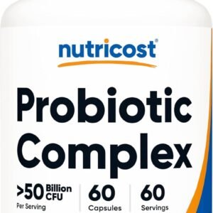 Nutricost Probiotic Complex – 50 Billion CFU, 60 Capsules – Probiotic for Men and Women – Vegetarian Capsules, Non-GMO, Gluten Free