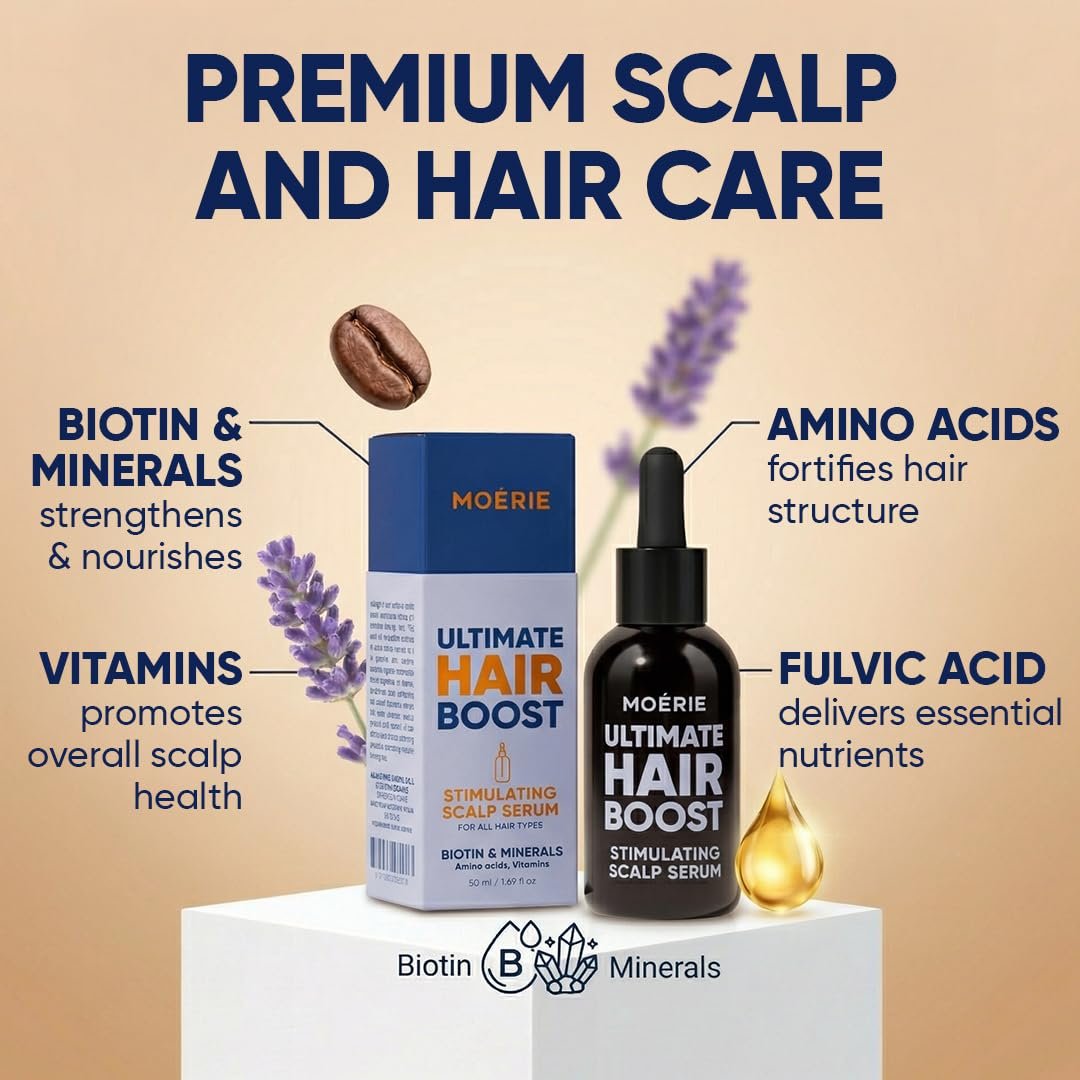 MOERIE Ultimate Hair Growth Serum for Natural Hair Regrowth & Thickening - Anti Thinning & Hair Loss Treatment for Women - Rapid Hair Growth Products - Scalp Oil Alternative - 1.69 fl oz / 50 ml - Image 7