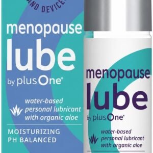 plusOne Menopause Lube – Water-Based Lubricant with Organic Aloe, 2 fl oz | Extra-Moisturizing Personal Lubricant, Organic Aloe, pH-Balanced for Menopausal Dryness & Comfort, Glycerin & Paraben Free