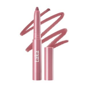 Laka Lip Liner – Smooth & Blendable Soft Matte Lip Contour Pencil for Shaping & Overlining Lips | Waterproof Formula, Oil-Cleanse Off, Long-Lasting Wear | #02 Suede Pink, 0.02oz