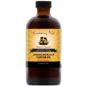 Sunny Isle Jamaican Black Castor Oil 8oz, Original Authentic Moisturizing JBCO for Hair Growth, Scalp Care, Edges, Eyebrows & Eyelashes, Conditioning for Dry Skin, Unscented