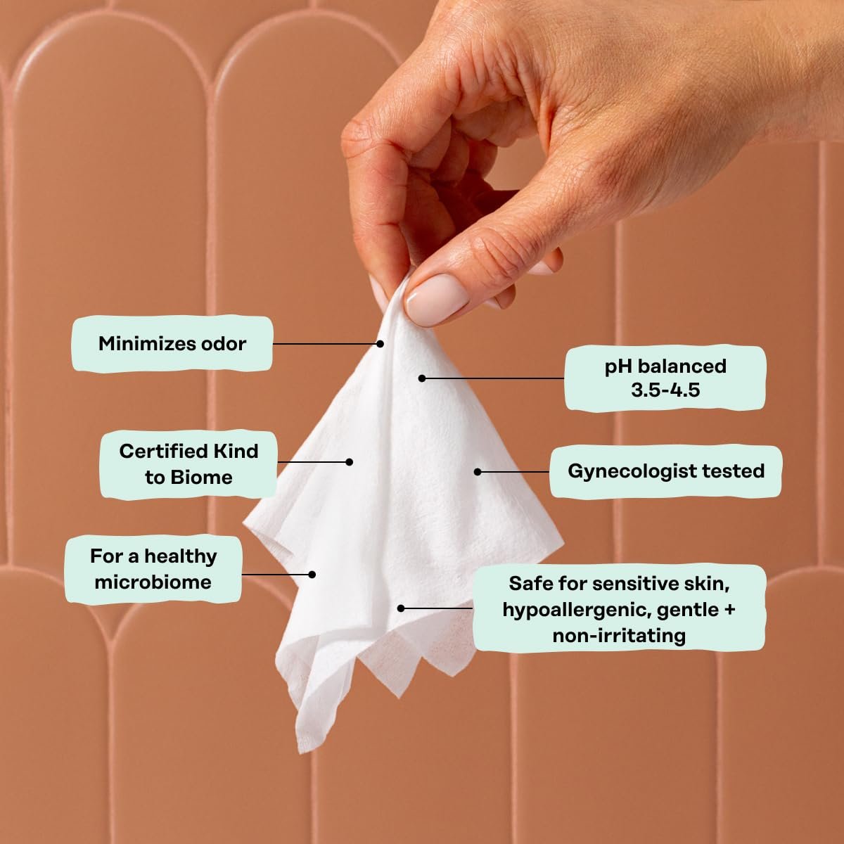 The Honey Pot Company - Feminine Wipes - Prebiotic - Herbal Infused w/Aloe Vera, Apple Cider Vinegar, & Probiotics - pH Balanced - Feminine Care for Sensitive Skin - Cleansing Wipes for Women - 30ct - Image 5