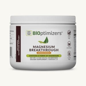 BIOptimizers Magnesium Breakthrough Drink – 8 Forms of Magnesium, Electrolytes, Sleep Health, Stress, Muscle Recovery, Heart Support | Glycinate, Citrate, Malate- Banana Mango