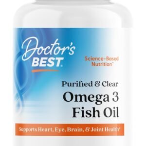 Doctor’s Best Omega 3 Fish Oil Supplement for Women & Men – Source of DHA, EPA, & Omega-3 Fatty Acids, Purified, High 2000 mg Potency, Heart Health Support, Non-GMO, Gluten Free – 120 Marine Softgels