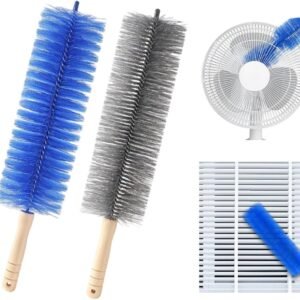 Fan Cleaning Brush, Microfiber Bendable Fan Duster, Washable Ceiling Vent Cleaner for Blinds Home & Car Cleaning (Mix)