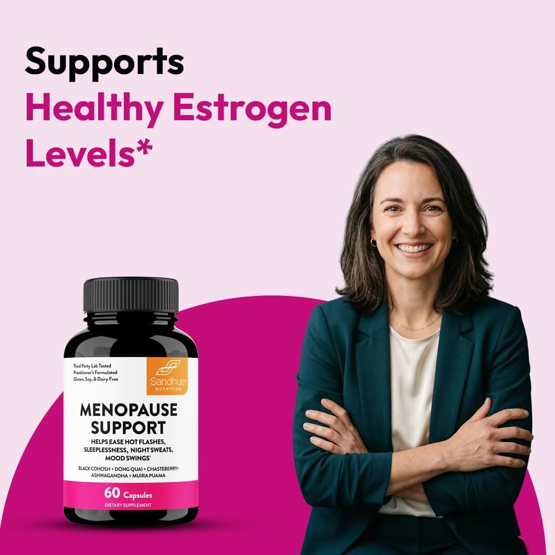 Complete Menopause Support Supplement For Women | With Ashwagandha, Black Cohosh, Dong Quai & Muira Puama | Helps Easing Hot Flashes Night Sweats Mood Swings Hormone Balance & Harmony | 120 Capsules - Image 10