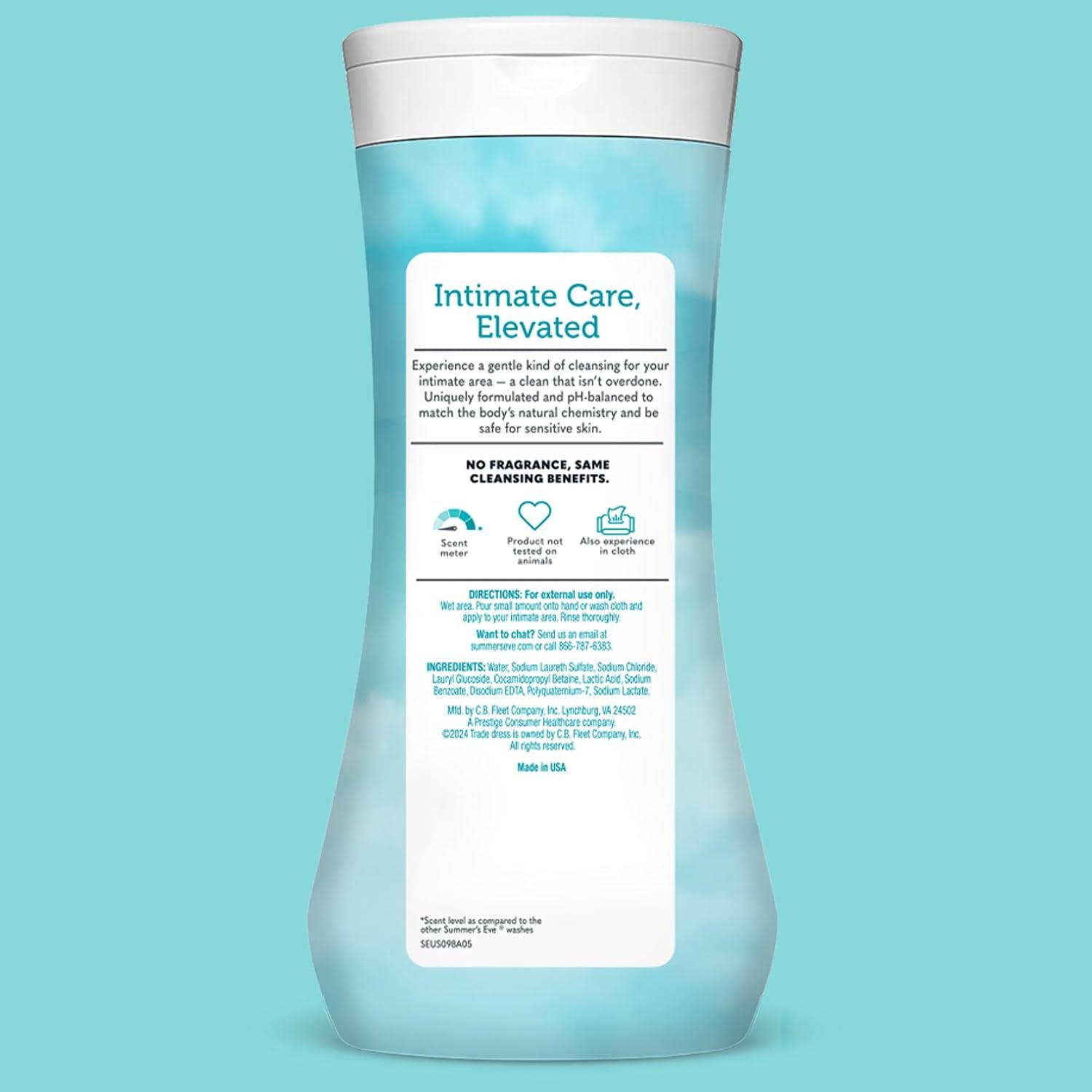 Summer's Eve Fragrance Free All-Over Feminine Wash, Gentle pH-Balanced Body Wash for Women, Removes Vaginal Odor, 15 Fl Oz - Image 7