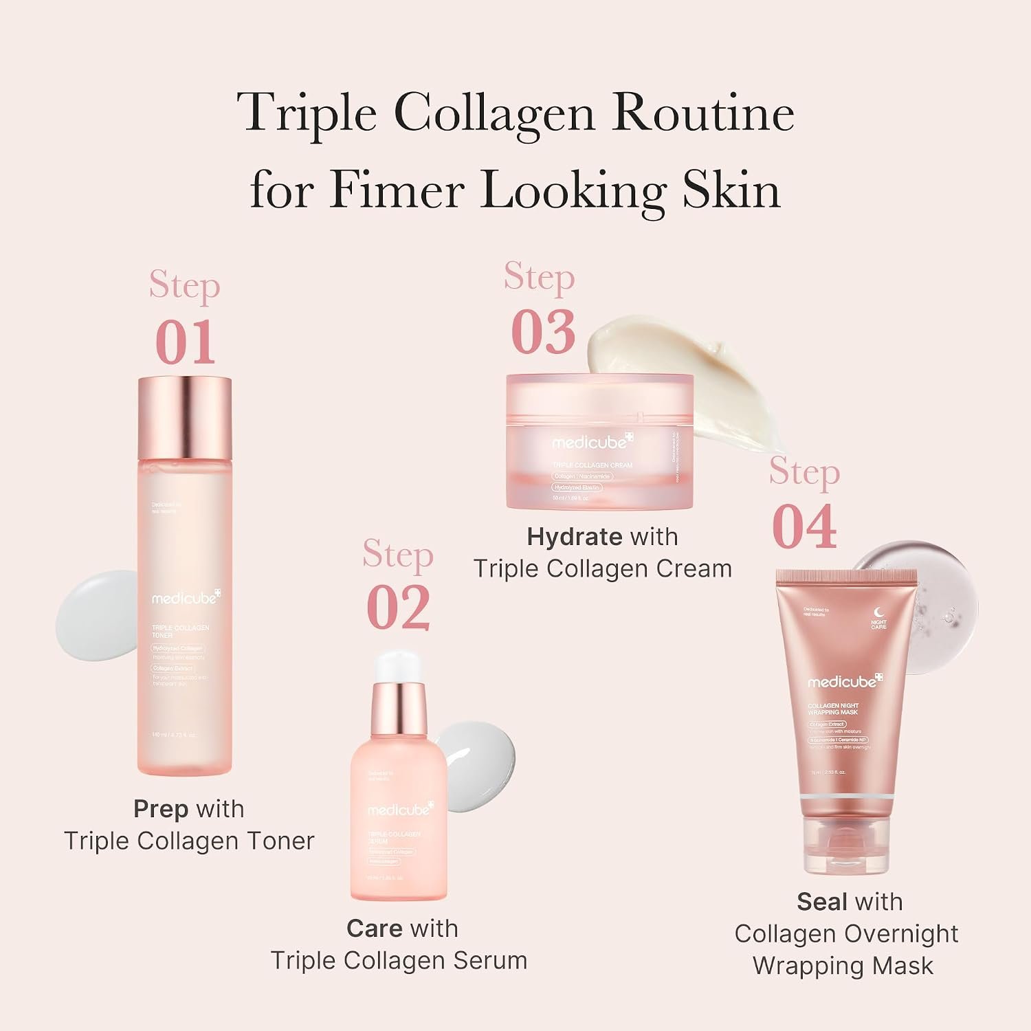Medicube Triple Collagen Serum 1.85 fl.oz - Nourish dull skin with Triple Collagen Complex - A lightweight serum with Niacinamide and Hyaluronic Acid - Korean Skincare - Image 6