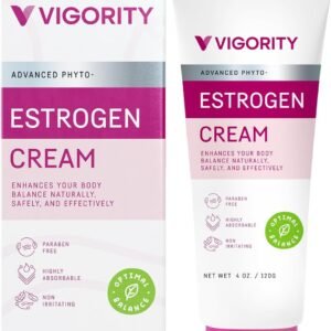 Estrogen Cream For Women, Natural Bioidentical, Hot Flashes Menopause Relief, Estrogen Cream With Wild Yam, Menstrual Cycle & Body Balance Support, Helps Reduce Hot Flashes, Paraben-Free, Vegan, 3-Month Supply(4 Oz)