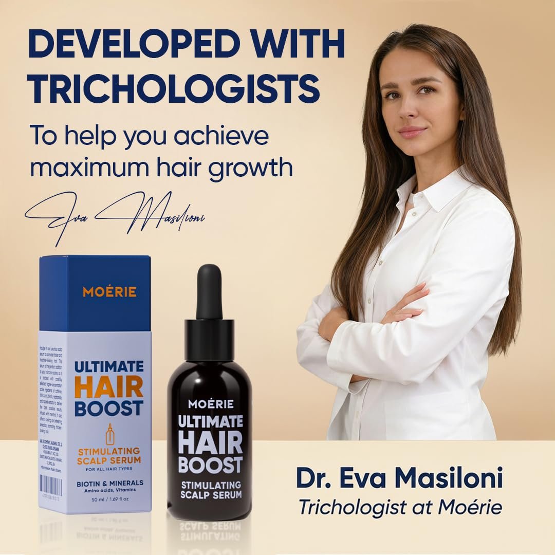 MOERIE Ultimate Hair Growth Serum for Natural Hair Regrowth & Thickening - Anti Thinning & Hair Loss Treatment for Women - Rapid Hair Growth Products - Scalp Oil Alternative - 1.69 fl oz / 50 ml - Image 8