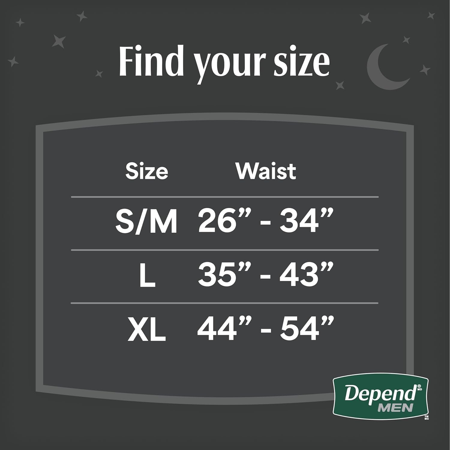 Depend Night Defense Adult Diapers, Incontinence Underwear for Men, Disposable, Overnight, Large, Grey, 56 Count (4 Packs of 14), Packaging May Vary - Image 4