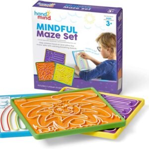 hand2mind Mindful Maze Boards, Tactile Sensory Toys for Toddlers, Calm Down Corner Supplies, Mindfulness for Kids, Occupational Therapy Toys, Quiet Fidgets for Classroom, Sensory Activity Board