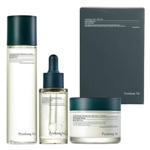 Pyunkang Yul PKY Calming Line Gift Box Set-Korean Facial Skin Care Essential for Daily Moisturizing with Toner, Serum, Cream, Vegan & Cruelty Free
