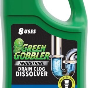 Green Gobbler Industrial Strength Grease and Hair Drain Clog Remover | Drain Cleaner Gel | Safe for Pipes, Toilets, Sinks, Tubs, Drains & Septic Systems | 1 Gallon