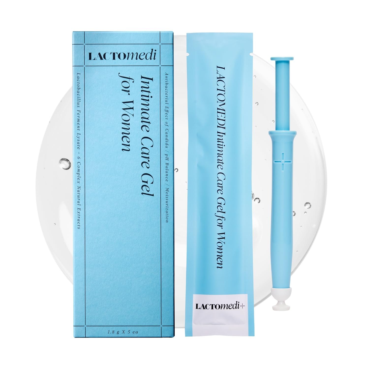 LACTOMEDI Intimate Care Gel | 5-Day Package | Vaginal Probiotics Applicator | Yeast Infection and BV Care | pH Balance | Itchiness and Unpleasant Odor | 1Box x 5pcs
