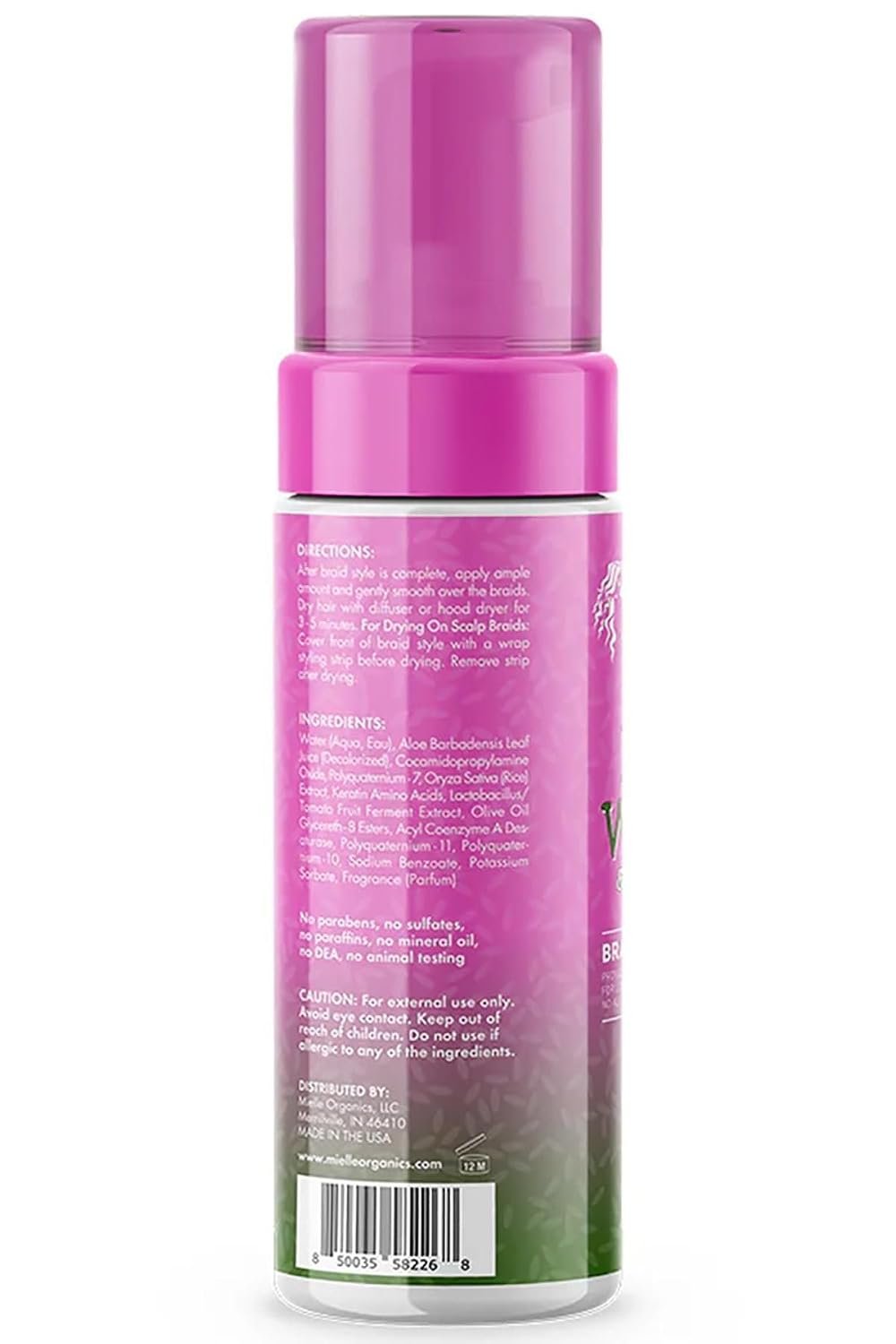 Mielle Rice Water & Aloe Vera Blend Braid Set Foam 7.5 FL Oz (Pack of 2) - Image 2