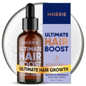 MOERIE Ultimate Hair Growth Serum for Natural Hair Regrowth & Thickening – Anti Thinning & Hair Loss Treatment for Women – Rapid Hair Growth Products – Scalp Oil Alternative – 1.69 fl oz / 50 ml