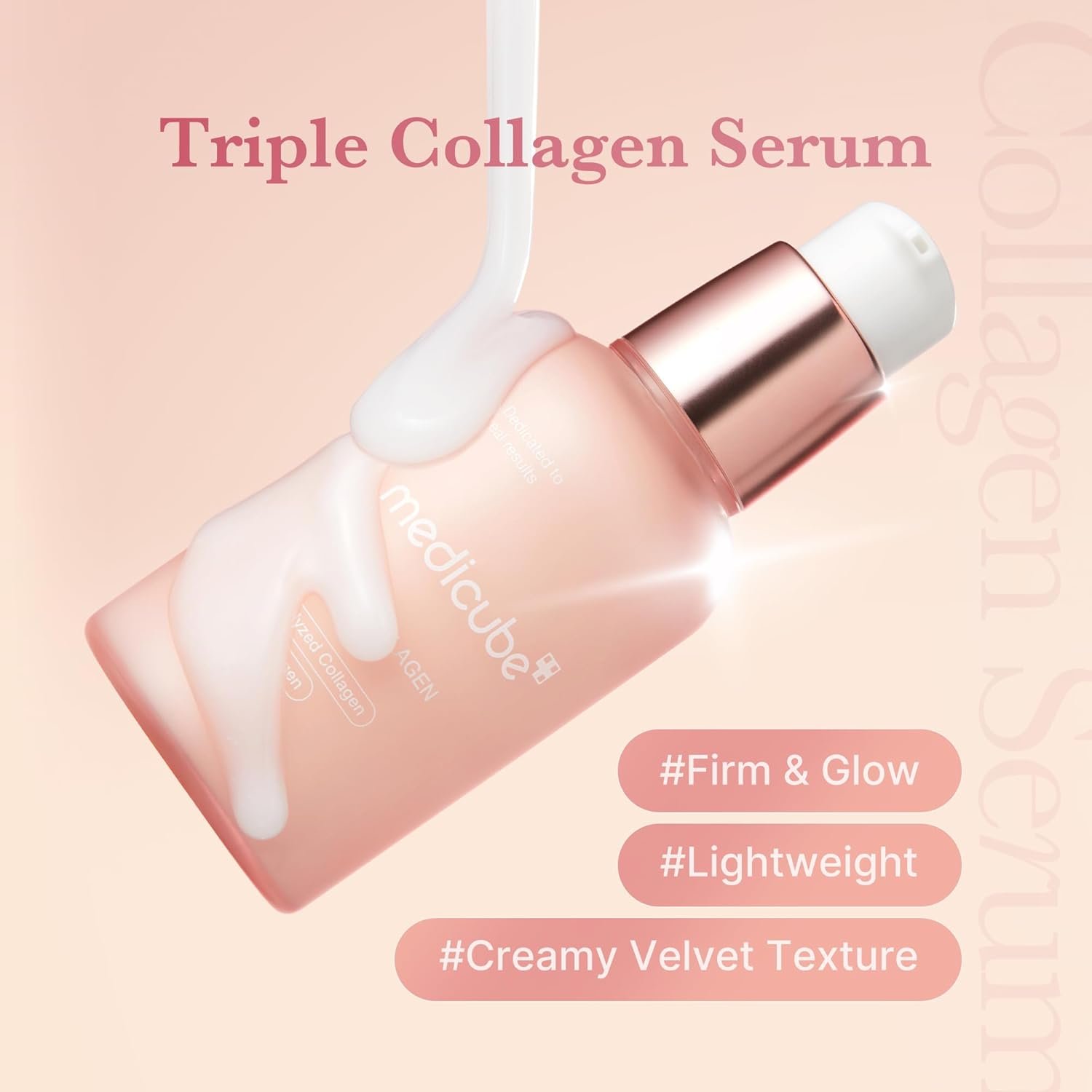 Medicube Triple Collagen Serum 1.85 fl.oz - Nourish dull skin with Triple Collagen Complex - A lightweight serum with Niacinamide and Hyaluronic Acid - Korean Skincare - Image 2