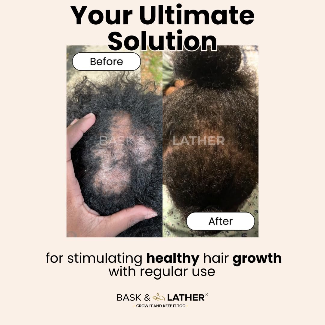 Bask & Lather Scalp Stimulator Hair Growth Oil, Cold Pressed Mint and Rosemary Blend with Grapeseed for Hair Growth, Organic Natural Leave in, All Hair Types, 2 Fl Oz - Image 5