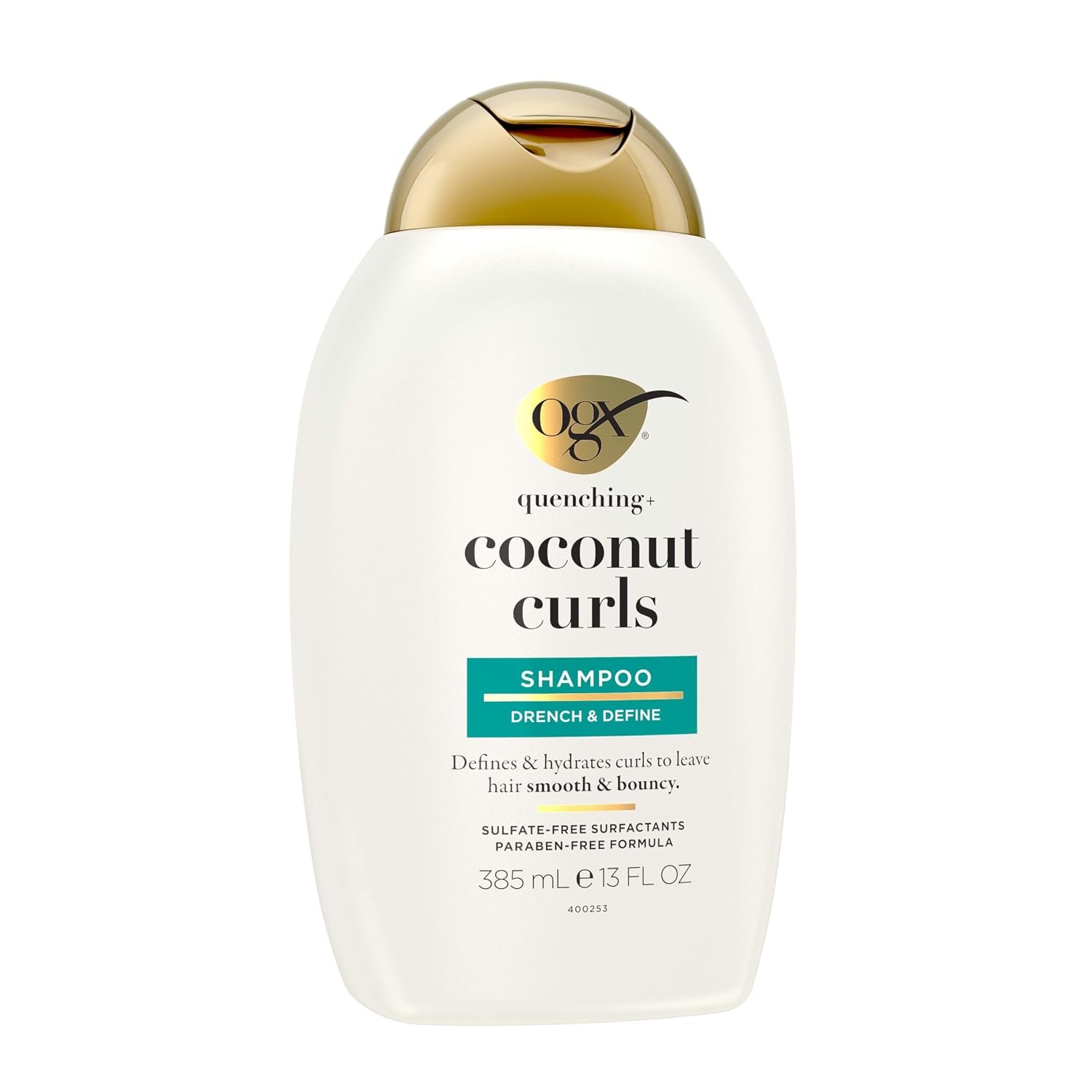OGX Quenching + Coconut, Curl-Defining Shampoo, Hydrating & Nourishing Curly Hair Shampoo with Coconut Oil, Citrus Oil & Honey, Paraben, Sulfate-Free Surfactants, 13 floz - Image 7