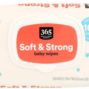 365 by Whole Foods Market, Soft & Strong Disposable Baby Wipes, Fragrance-Free, 100 Count