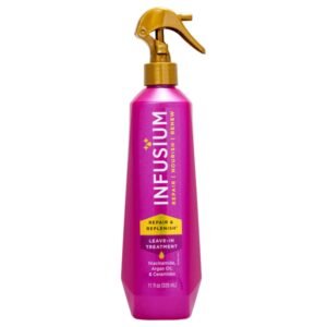 Infusium Repair and Replenish Leave-in Treatment – Hair Spray with Niacinamide, Argan Oil, and Ceramides – Strengthens and Nourishes – 11 oz