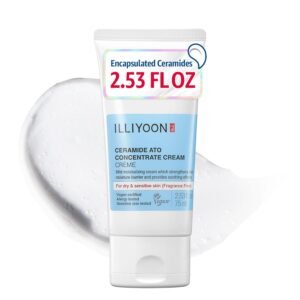 Illiyoon Ceramide Ato Concentrate Cream | Moisturizer for Dry & Sensitive Skin, 100hr Lasting Hydration, For Face & Body, Gentle for Infants, Moisture Barrier Repair, Vegan Certified, 2.53 fl.oz.
