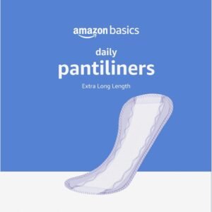 Amazon Basics Daily Pantiliner, Extra Long Length, Thin Feminine Pads for Women, Unscented, Leak Protection, Daily Use, 68 Count (Previously Solimo)