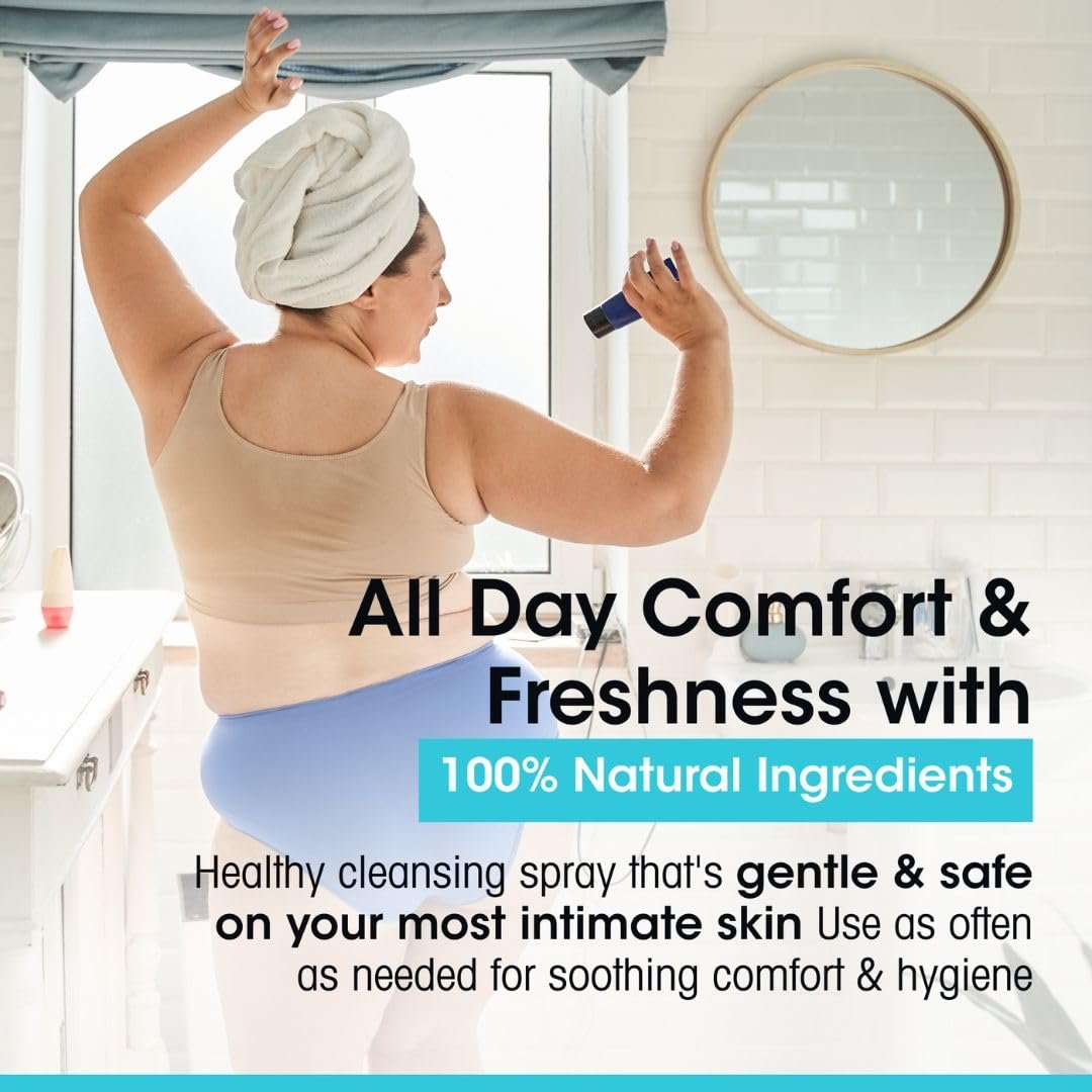 vH essentials Intimate Cleansing Spray with Hypochlorous Acid 3 fl oz – Gentle, pH-Balanced Feminine Cleanser for Odor Control, Freshness & Comfort – Alcohol-Free, Sting-Free - Image 3