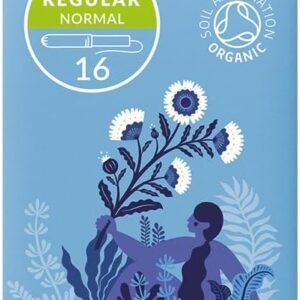 Natracare Organic Cotton Regular Tampons with Cardboard Applicator, Plastic Free, Chlorine Free, Biodegradable 100% Cotton (1 Pack, 16 Tampons Total)