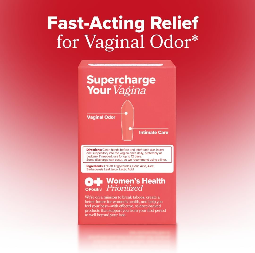 O Positiv URO Boric Acid Vaginal Suppository – with Lactic Acid, and Aloe for Fast Relief and Vaginal Odor Control – Vegan, Free from Parabens, Dyes, and Fragrances – 12 Count (Pack of 1) - Image 7