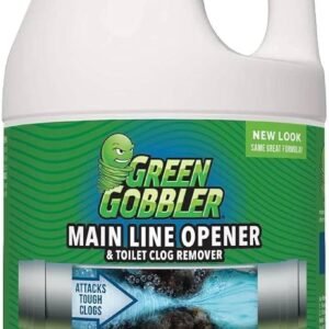 Green Gobbler Ultimate Main Drain Opener | Drain cleaner Hair Clog Remover | Works On Main Lines, Sinks, Tubs, Toilets, Showers, Kitchen Sinks | 64 fl. oz.