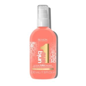 Revlon Professional UniqOne 10-in-1 Curls Hair Treatment, 96Hr Frizz Control, Heat Protection, Definition for Wavy, Coily, & Curly Hair, Vegan, 7.8 fl oz