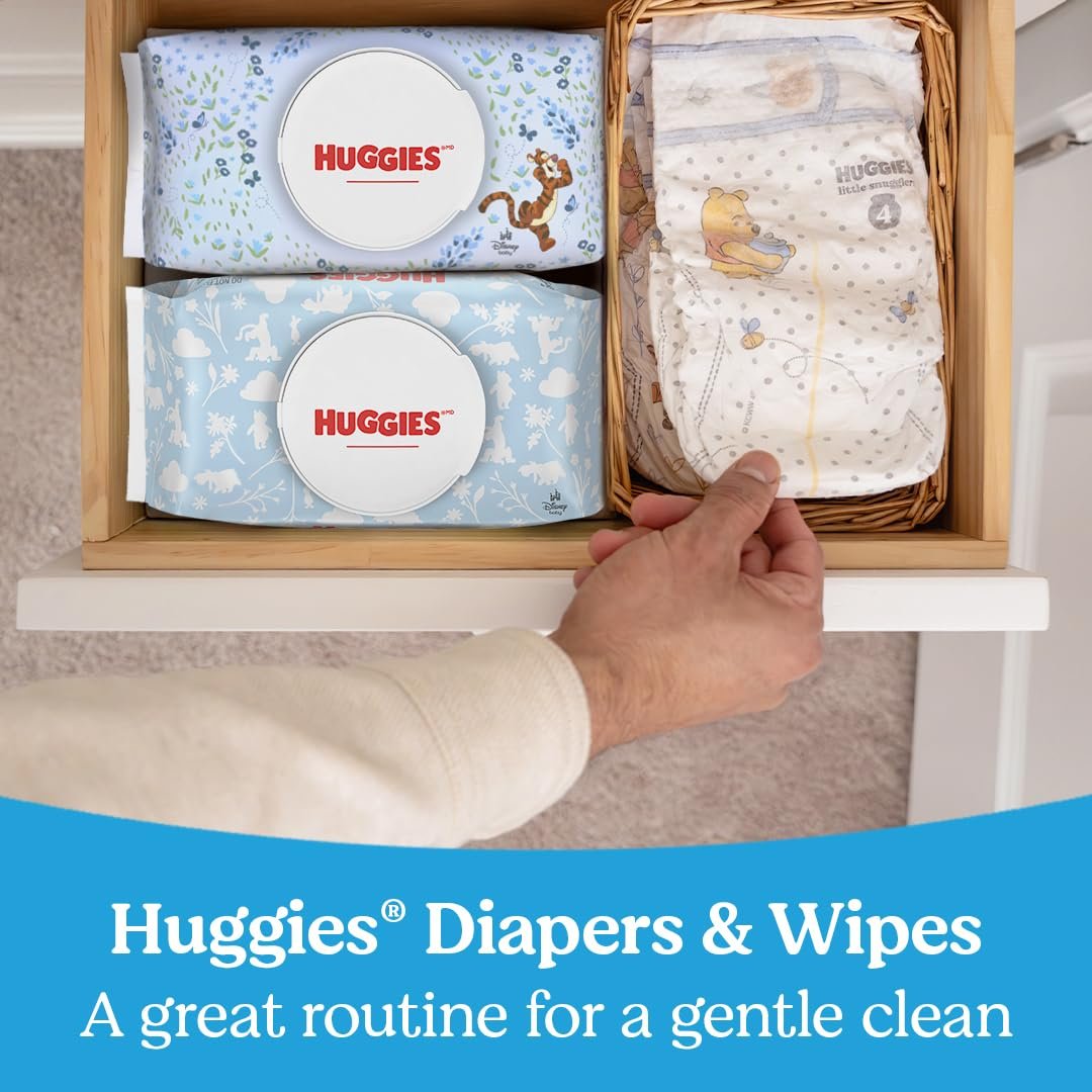 Huggies Natural Care Cucumber, Aloe and Vitamin E Baby Wipes, Hypoallergenic, Scented, 3 Flip-Top Packs (168 Wipes Total), Packaging May Vary - Image 8
