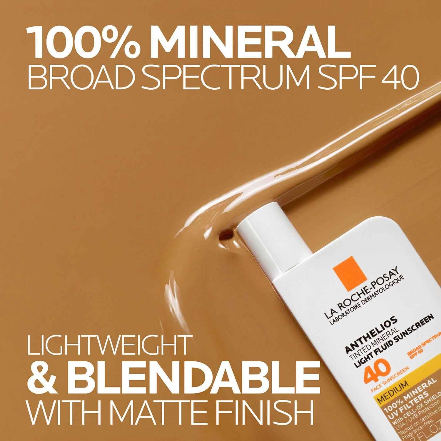 La Roche-Posay Anthelios Sunscreen SPF 40, Ultra-Light Fluid Broad Spectrum SPF 40, Face Sunscreen with Titanium Dioxide Mineral, Lightweight & Fast-Absorbing, Oil-Free, Matte Finish - Image 3