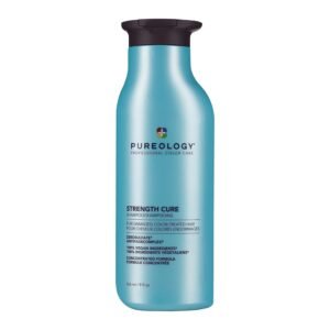 Pureology Strength Cure Shampoo – For Damaged or Color Treated Hair, Hair Repair, Reduces Damage & Seals Split Ends, Protects Color Vibrancy, Vegan & Sulfate Free