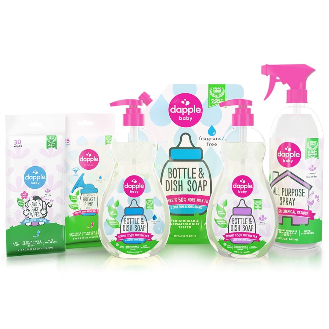 Dapple Baby Breast Pump Wipes - (3 Pack) 25 Count - Fragrance-Free, Plant-Powered & Hypoallergenic - Removes Milk Residue - Diaper Bag Essentials - Image 9