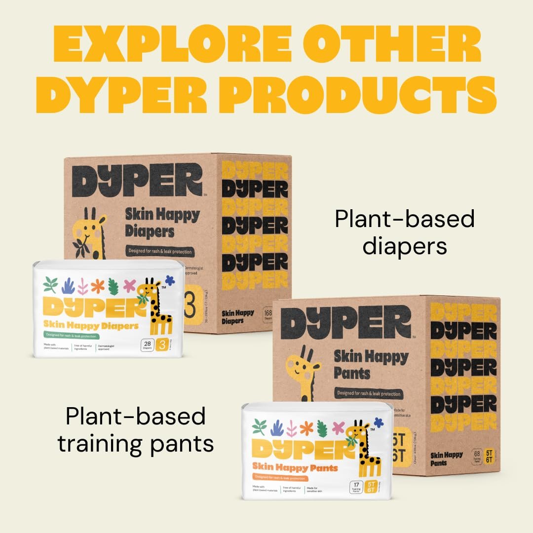 DYPER Newborn Sensitive Baby Wipes Unscented (224 Count), 99.9% Water-Based, Plant-Based & Hypoallergenic - Gentle for Sensitive Skin, Plastic-Free Multi-Use Wet Wipes (Pack of 4) Packaging May Vary - Image 6