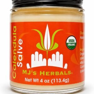 MJ’s Herbals – Herbal Skin Care Ointment & Organic Moisturizing Balm for Everyday Skin Use, Versatile Skin Nourishment & Everyday Care – Calendula Salve 4 oz