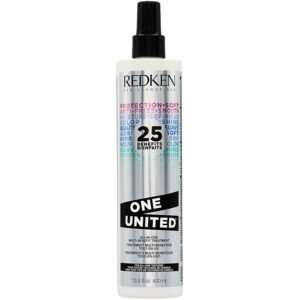 Redken One United All-In-One Leave In Conditioner – Multi-Benefit Leave In Treatment For All Hair Types, Heat Protectant and Detangler Spray, Paraben-Free