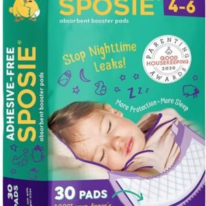 Sposie Diaper Booster Pads, Size 4-6, 30 Count – Hypoallergenic, Dermatologist and Pediatrician Tested, Fragrance, Latex, Chemical and Cruelty-Free, Made in USA