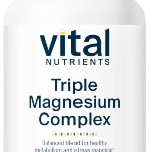 Vital Nutrients Triple Magnesium Complex Supplement | Vegan Magnesium Glycinate, Malate & Oxide 250mg | Easily Absorbed Magnesium Supplement for Stress, Muscle, Heart, Bone Support | 90 Capsules