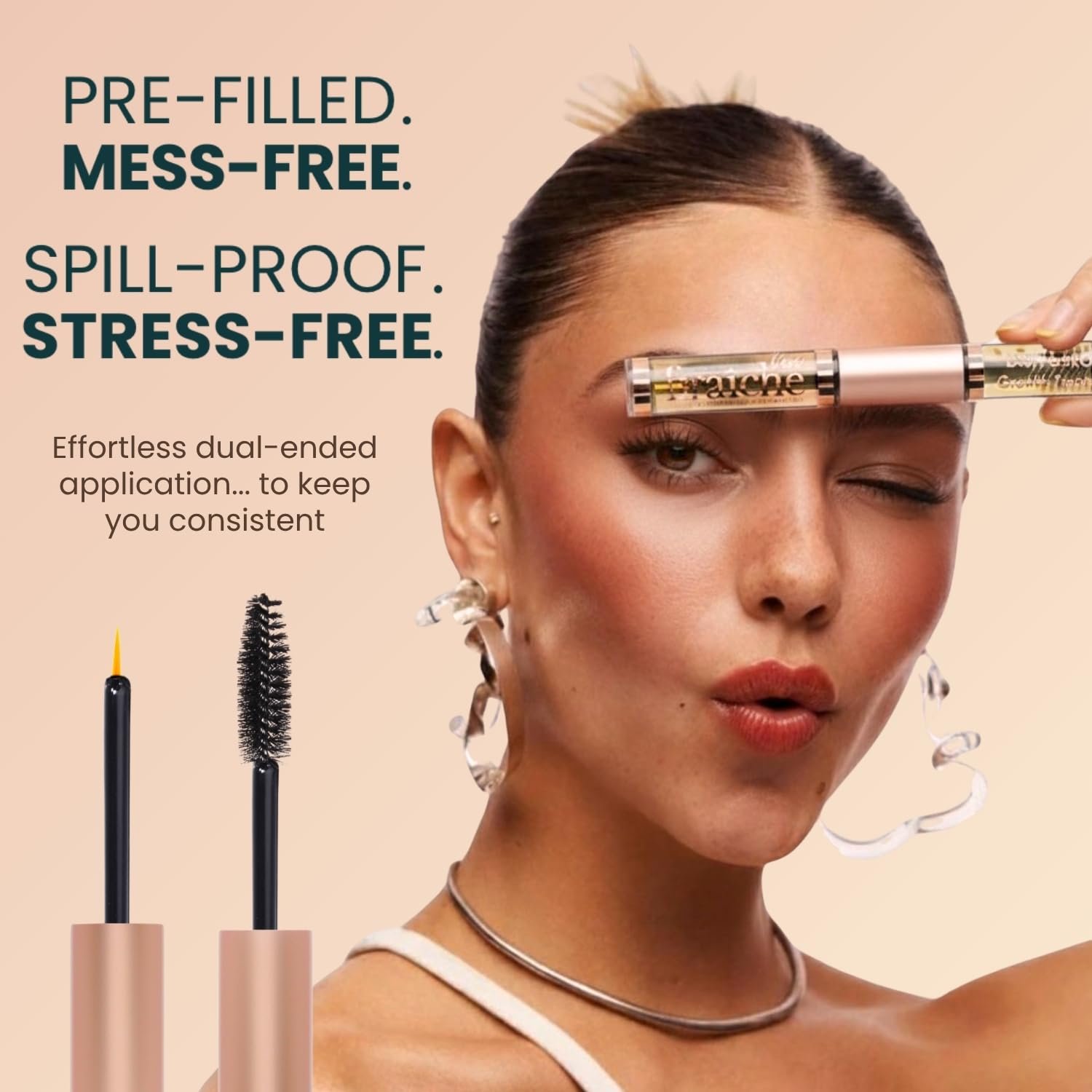 USDA Organic Castor Oil Lash Serum - Premium All Natural Cold Pressed Castor Oil Eyelash Growth Serum with Mascara Tube - Eyelash Treatment and Conditioner - For Thicker and Fuller Lashes - Image 4