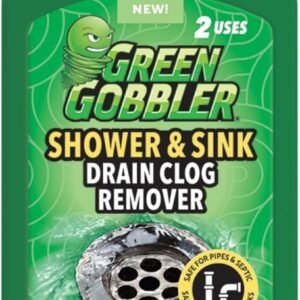 Green Gobbler Ultra Concentrated Drain Clog Remover & Cleaner | Powerful Hair, Grease & Soap Dissolver for Bathroom, Kitchen, Shower, Sink & Toilet | Safe for Pipes & Septic Systems