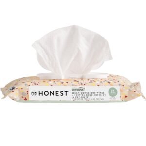 The Honest Company Hypoallergenic Multi-Use Baby Wipes for Sensitive Baby Skin, Terrazzo, 36 Count