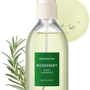 AROMATICA Root Enhancer Rosemary Water for Hair Growth spray – with Rosemary hair oil & caffeine & biotin – Korean hair care for hair thinning & hair loss – free from silicone, paraben and sulfate