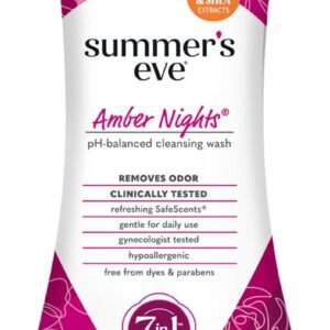 Summer’s Eve Amber Nights with Oat and Shea Extracts, Daily Refreshing All Over Feminine Body Wash, Removes Odor, Feminine Wash pH Balanced, 15 fl oz